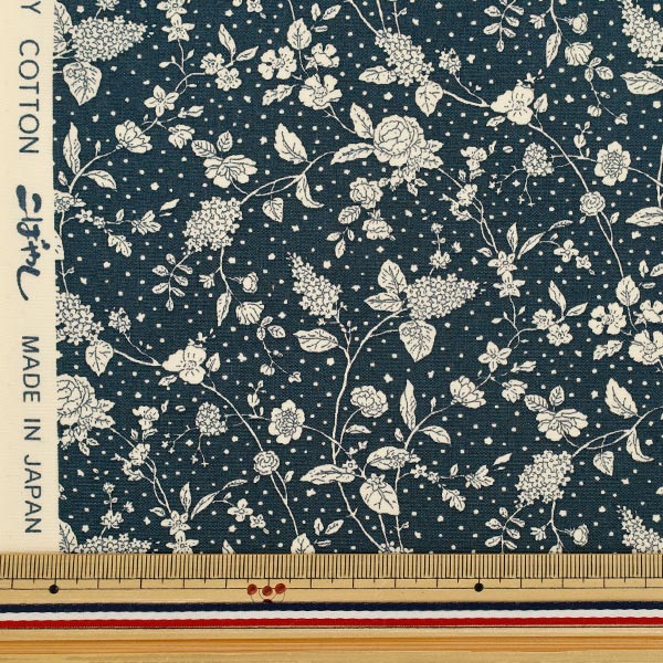 [Quantità da 5] Tessuto "Largo Lianne Navy KTS7192-H” COTTON KOBAYASHI