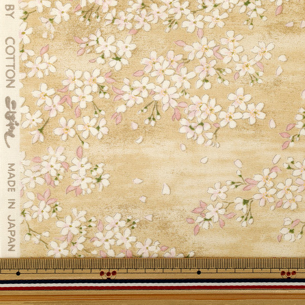 [Quantità da 5] Tessuto "Ampio Sakura Avorio KTS7195-A” COTTON KOBAYASHI