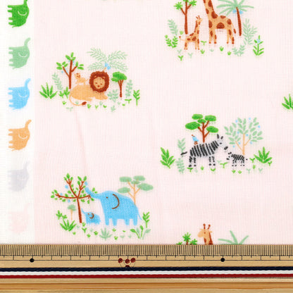 [Quantité à partir de 5] Tissu 『double gaze Oyako Animal Rose DOA-PK"