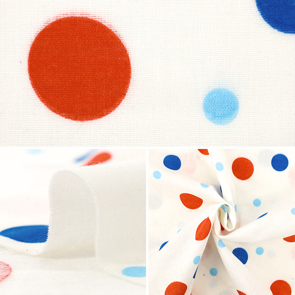 [Anzahl ab 5] Stoff 『Doppelgaze Marumaru no Maru Osaka DMA-OSK"