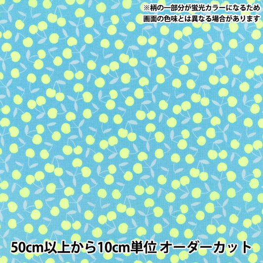 [Quantity from 5] Fabric 『Sheeting Pop Cherry Blue SPC-BL"
