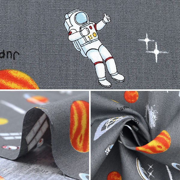 [Quantité à partir de 5] Tissu 『tissu à armure toile Imprimer Space Gray SP2411-13B"