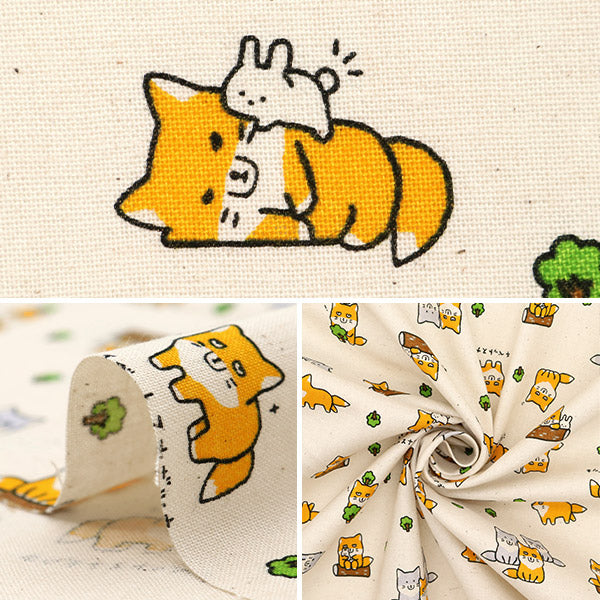 [Cantidad a partir de 5] Tela 『láminas Little Animal World Tibetan Ghost generó AP51105-2A"