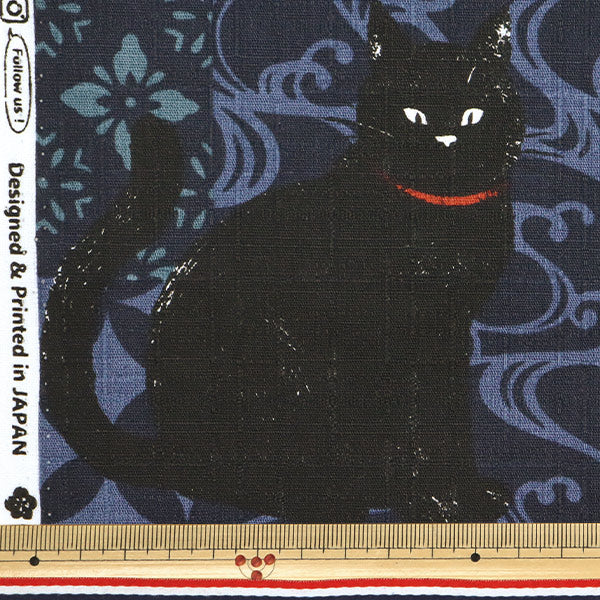 [Menge ab 5] Stoff "Dobby Kuroneko Blue AP51103-1d"