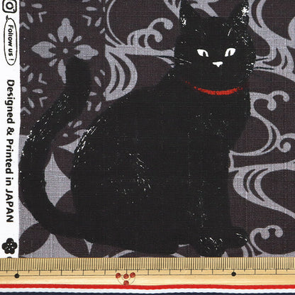 [Menge ab 5] Stoff "Dobby Kuroneko Black AP51103-1e"