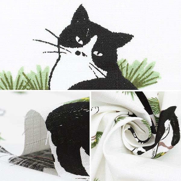 [Menge ab 5] Stoff "Dobby Hachiware Cat White AP51103-2A"