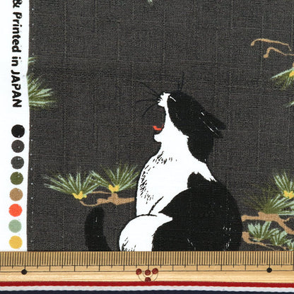 [Quantity starting from 5] Fabric "Dobby Hachiware Cat Black AP51103-2E"
