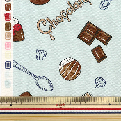 [Quantité à partir de 5] Tissu 『Oxford Chocolatic Memory Chocolate Sweets Pattern Saxophone AP51107-1C"