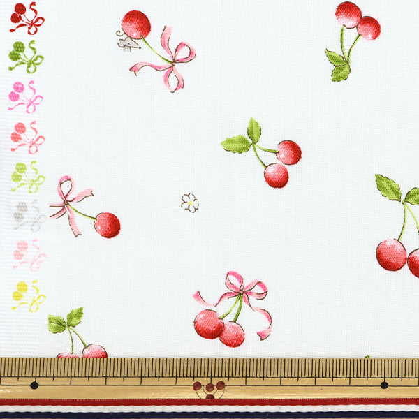 [Quantity starting from 5] Fabric "CB Print Kids Land Cat Cherry Ivory SP2500L-2A"