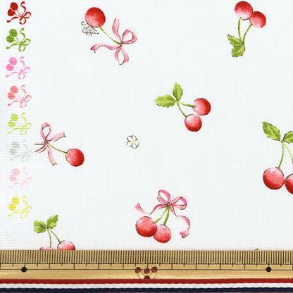 [Quantity starting from 5] Fabric "CB Print Kids Land Cat Cherry Ivory SP2500L-2A"