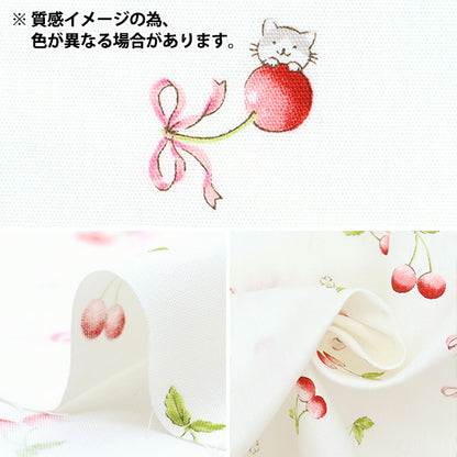 [Quantity starting from 5] Fabric "CB Print Kids Land Cat Cherry Navy SP2500L-2D"
