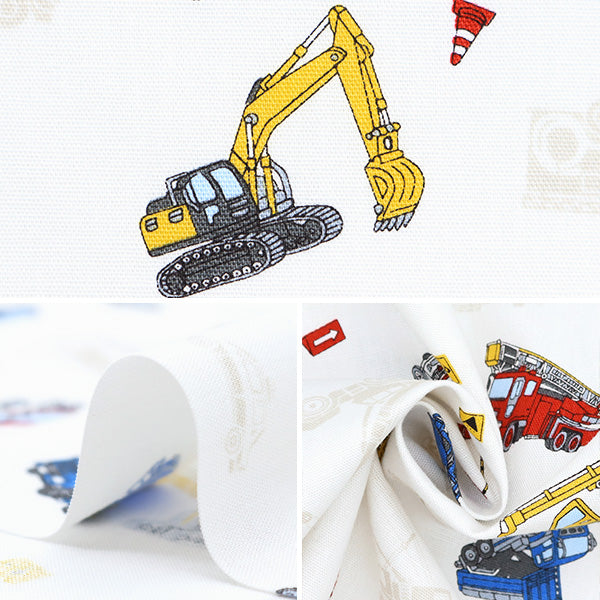 [Cantidad a partir de 5] Tela "CB Print Kids Land Working Kuruma Ivory SP2511L-11a"