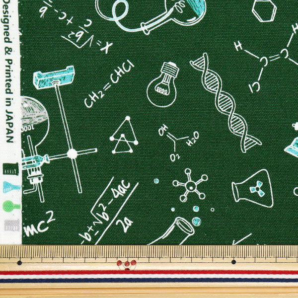 [Quantité à partir de 5] Tissu 『Oxford Formule chimique verte AP41404-A"