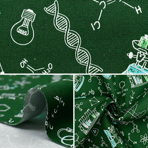 [Quantité à partir de 5] Tissu 『Oxford Formule chimique verte AP41404-A"