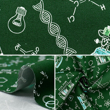 [Quantité à partir de 5] Tissu 『Oxford Formule chimique verte AP41404-A"
