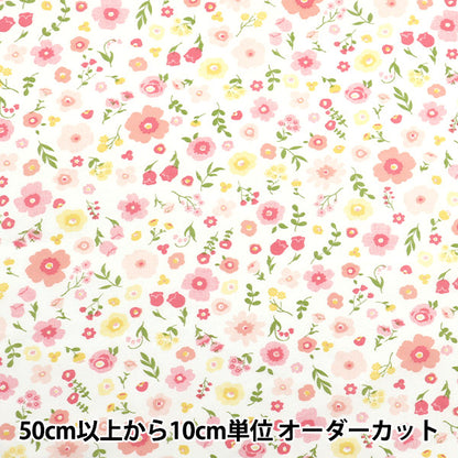 [Quantité à partir de 5] Tissu 『tissu à armure toile Fleur botanique rose AP4750-2A"