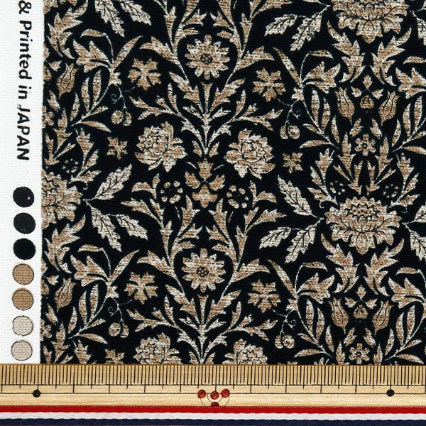 [Quantité à partir de 5] Tissu 『Oxford Jardin essentiel Victoria Black AP51801-1E"