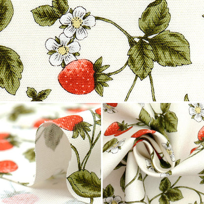 【数量5から】 生地 『オックス エッセンシャルガーデン ストロベリー オフ白 AP51801-2A』