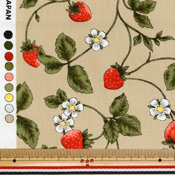 [Quantità a partire da 5] Tessuto 『Oxford Essential Garden Strawberry Beige AP51801-2B"