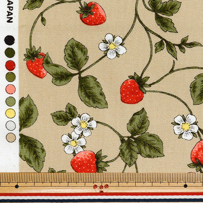 [Quantità a partire da 5] Tessuto 『Oxford Essential Garden Strawberry Beige AP51801-2B"