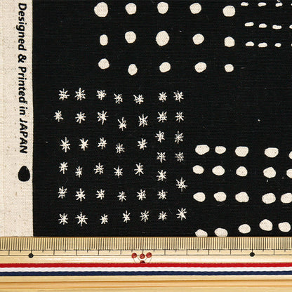 [Quantity starting from 5] Fabric "Cotton Linen Canvas Nordic Pattern Black AP51901-1F"