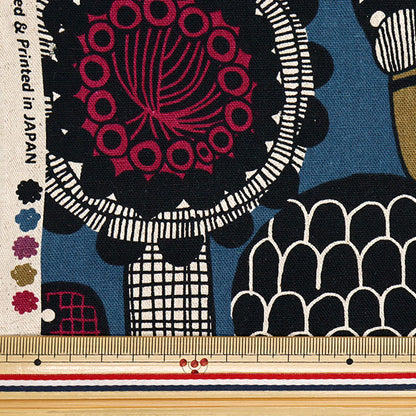 [Quantity starting from 5] Fabric "Cotton Linen Canvas Nordic Pattern Blue AP51901-2D"