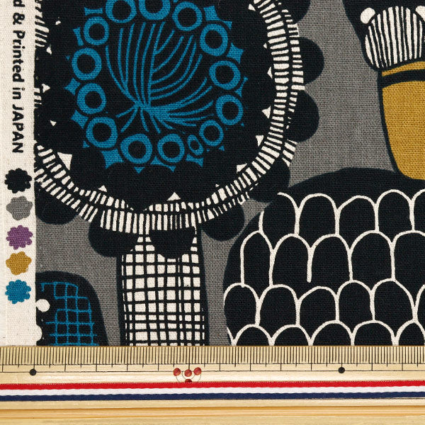 [Quantity starting from 5] Fabric "Cotton Linen Canvas Nordic Pattern Gray AP51901-2E"