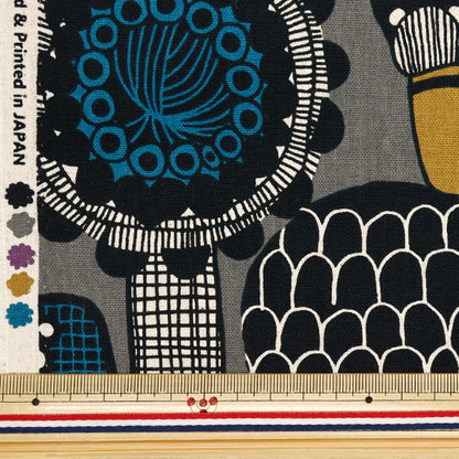 [Quantity starting from 5] Fabric "Cotton Linen Canvas Nordic Pattern Gray AP51901-2E"