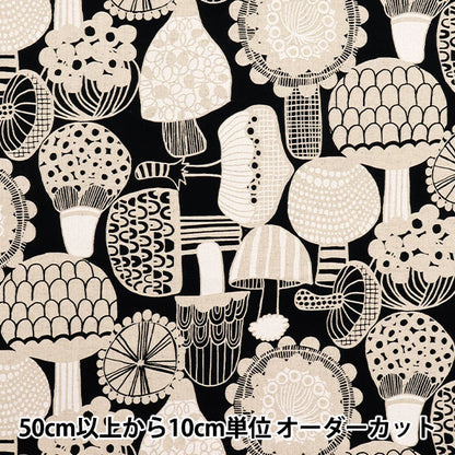 [Quantità a partire da 5] Tessuto "Modello Nordico in tela di cotone Black X Kinari AP51901-2F"