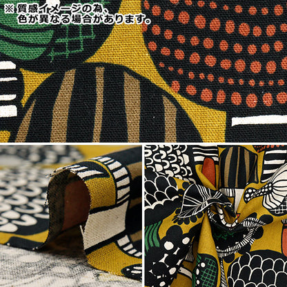 [Quantità a partire da 5] Tessuto "Modello Nordico in tela di cotone Black X Kinari AP51901-2F"