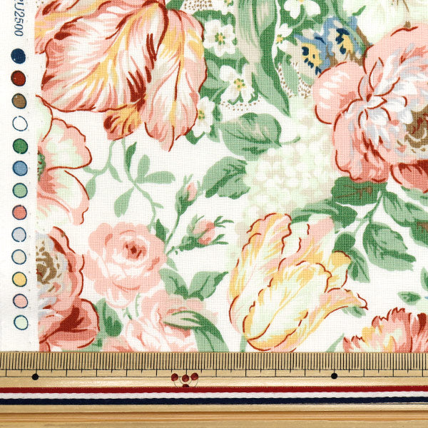 [Cantidad a partir de 5] Tela 『láminas Lulu bouquet euphoria marfil ru2500-11a" Puerta de colcha Puerta de edredón