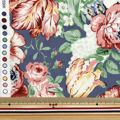 [Cantidad a partir de 5] Tela 『láminas Lulu Bouquet Euphoria Blue Ru2500-11f" Puerta de colcha Puerta de edredón