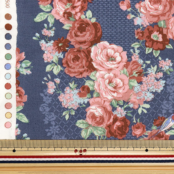 [Cantidad a partir de 5] Tela 『láminas Lulu Bouquet Euphoria Blue Ru2500-12f" Puerta de colcha Puerta de edredón