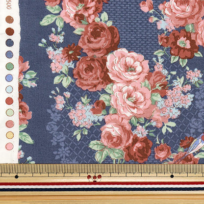 [Cantidad a partir de 5] Tela 『láminas Lulu Bouquet Euphoria Blue Ru2500-12f" Puerta de colcha Puerta de edredón