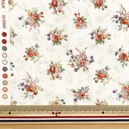 [Cantidad a partir de 5] Tela 『láminas Lulu Bouquet Euphoria Ivory RU2500-13A" Puerta de colcha Puerta de edredón