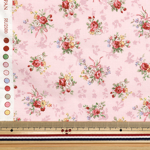 [Cantidad a partir de 5] Tela 『láminas Lulu Bouquet Euphoria Pink RU2500-13B" Puerta de colcha Puerta de edredón