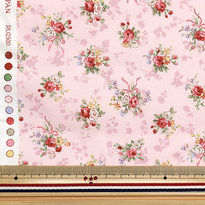 [Cantidad a partir de 5] Tela 『láminas Lulu Bouquet Euphoria Pink RU2500-13B" Puerta de colcha Puerta de edredón