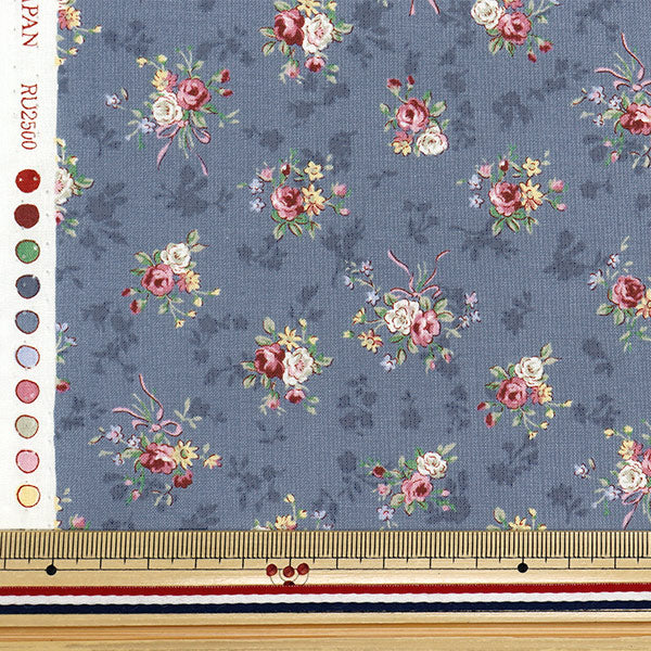 [Cantidad a partir de 5] Tela 『láminas Lulu Bouquet Euphoria Blue Ru2500-13f" Puerta de colcha Puerta de edredón