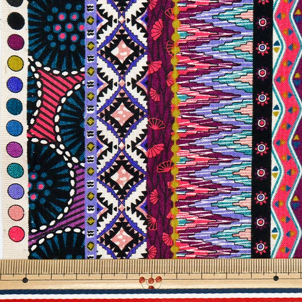 [Quantity starting from 5] Fabric 『Sheeting African-style stripe color D AP52804-2D"