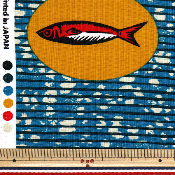 [5부터 시작하는 수량] 천・원단 『시팅 원단 아프리카 맛 생선 컬러 B AP52805-1B"