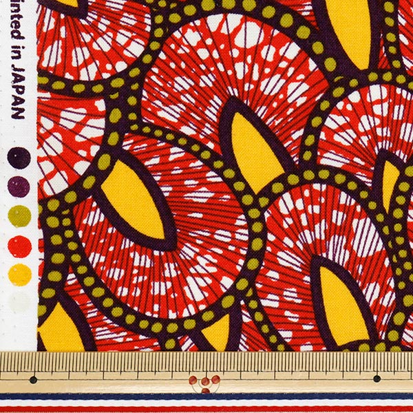 [Quantità a partire da 5] Tessuto 『fogli Scala in stile africano Colore A AP52805-2A"