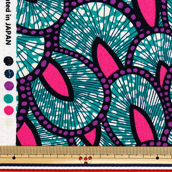 [Quantità a partire da 5] Tessuto 『fogli Scala in stile africano F Colore AP52805-2F"