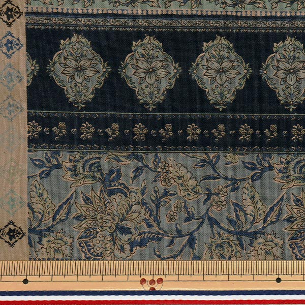 [Cantidad a partir de 5] Tela "AsiáticoláminasDai Beige x Navy SP3900-1E"