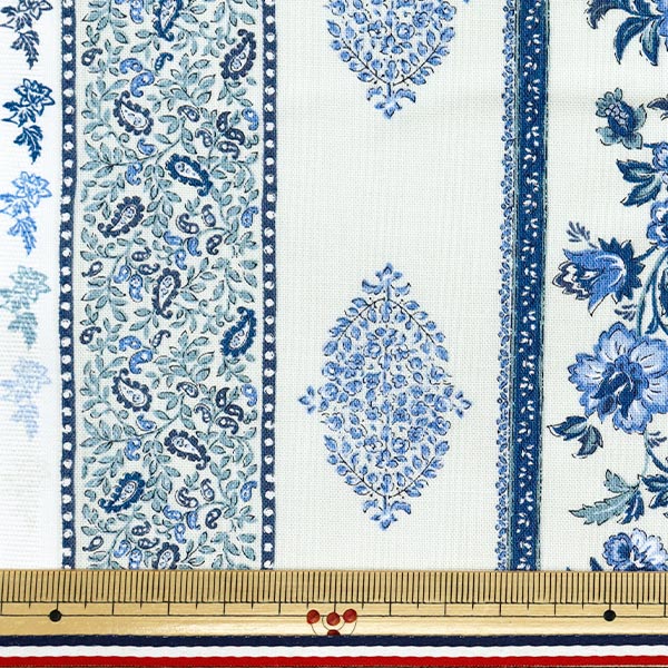 【数量5から】 生地 『アジアンシーチングダイ シロ×ブルー SP3900-2A』