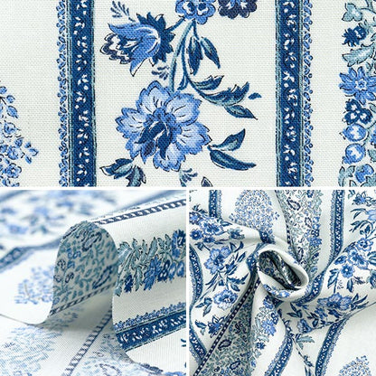 【数量5から】 生地 『アジアンシーチングダイ シロ×ブルー SP3900-2A』