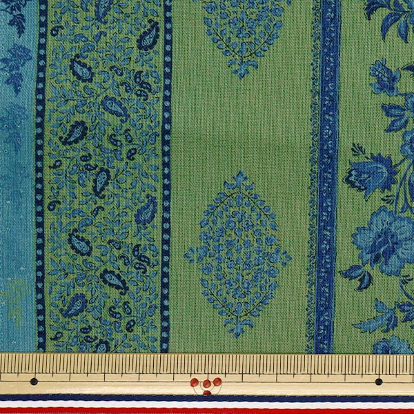 [Quantité à partir de 5] Tissu "AsiatiquesiègeDie Green X Blue SP3900-2C"
