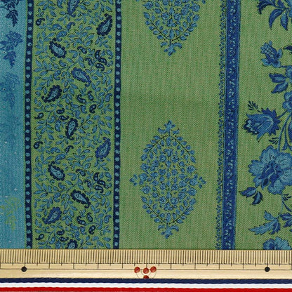 [Quantité à partir de 5] Tissu "AsiatiquesiègeDie Green X Blue SP3900-2C"