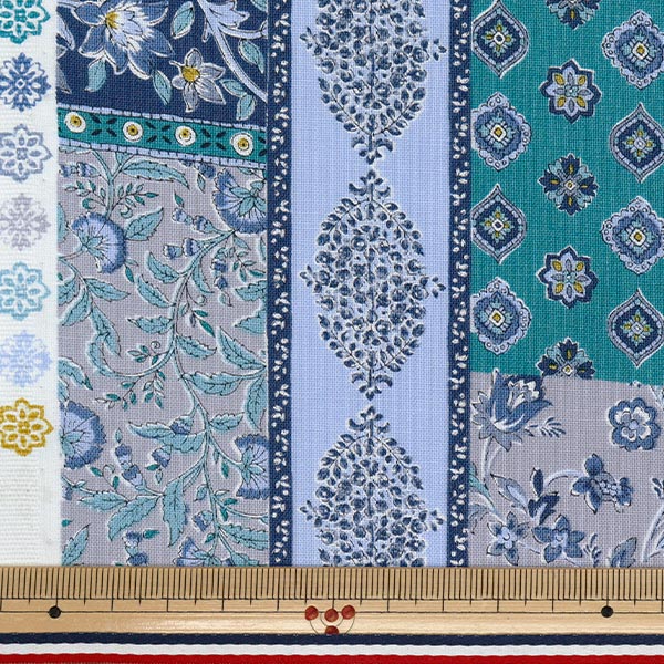 [Количество, начиная с 5] Ткань "АзиатскийПростыниDai Shiro x Blue SP3900-4A"