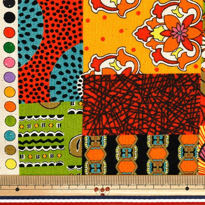 [Quantità a partire da 5] Tessuto 『fogli Gusto africano TrapuntaturaPattern AP52804-1B"