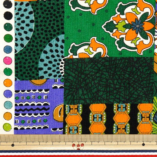 [5부터 시작하는 수량] 천・원단 『시팅 원단 아프리카 맛 패치워크패턴 AP52804-1D"